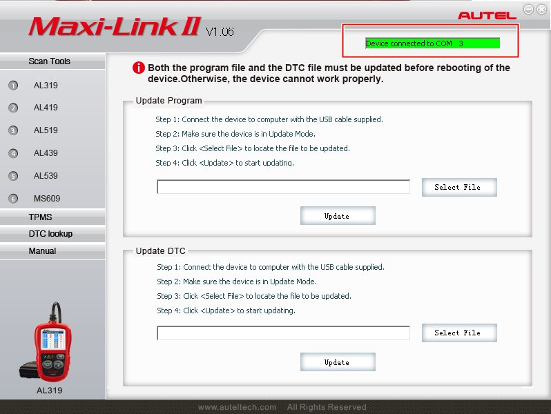 Autel AL319 日本語化